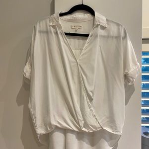 Lou & Grey Wrap Shirt in white